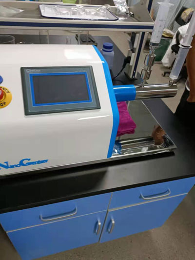 微射流纳米高压均质机NanoGenizer45k在武汉理工大学安装验收