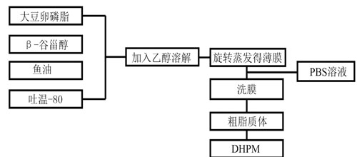图 油状活性物A纳米脂质体制备工艺流程图